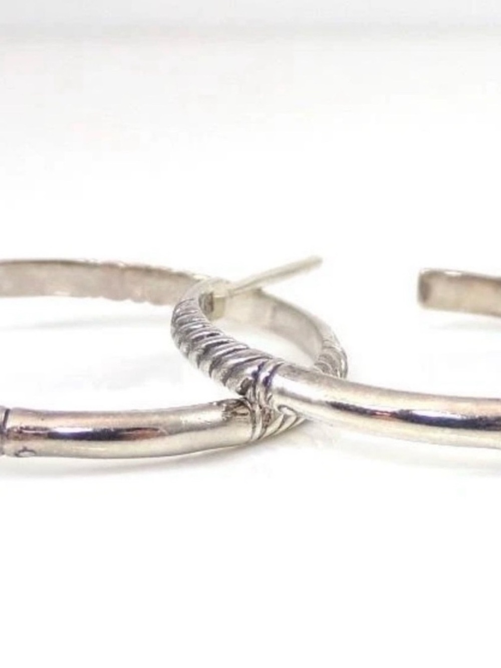 BH Effy Stunning Sterling Silver Smooth Cable 1 1/8" Hoop Earrings